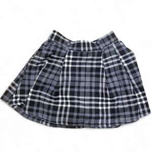Aeropostale Black and Gray Checkered Skater Skirt